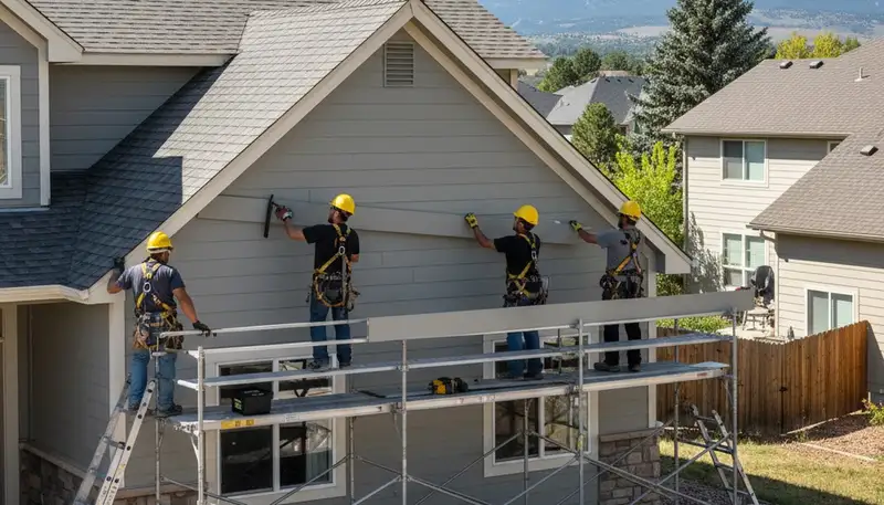 Vinyl siding installation service in Denver, CO for residential home exterior improvement