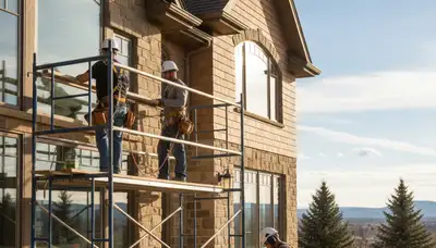 Denver, CO siding contractor installing durable vinyl siding on a home exterior