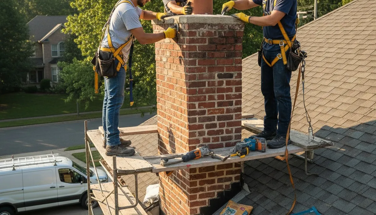 Denver chimney repair on a home exterior in Denver, CO by FX Remodeling & Exteriors