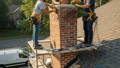 Denver chimney repair on a home exterior in Denver, CO by FX Remodeling & Exteriors