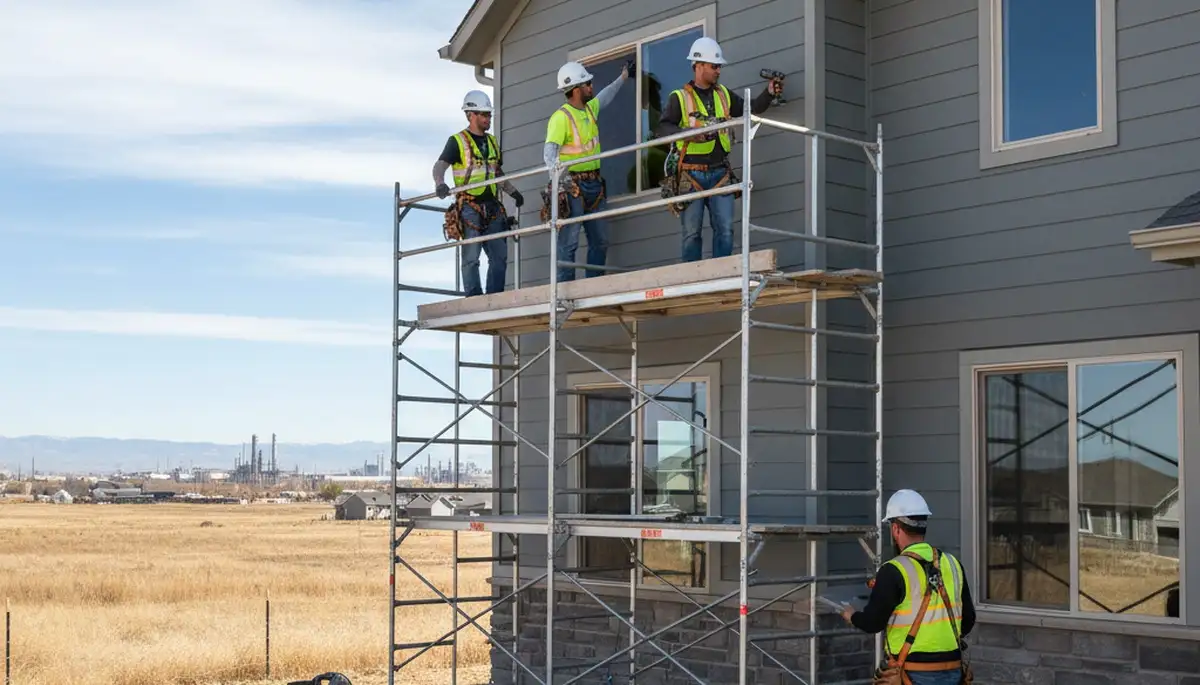Denver, CO siding contractor installing durable vinyl siding on a home exterior