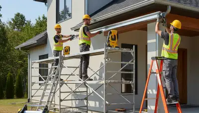 Denver, CO gutter installation for snowmelt, rain, and hail protection on a home exterior