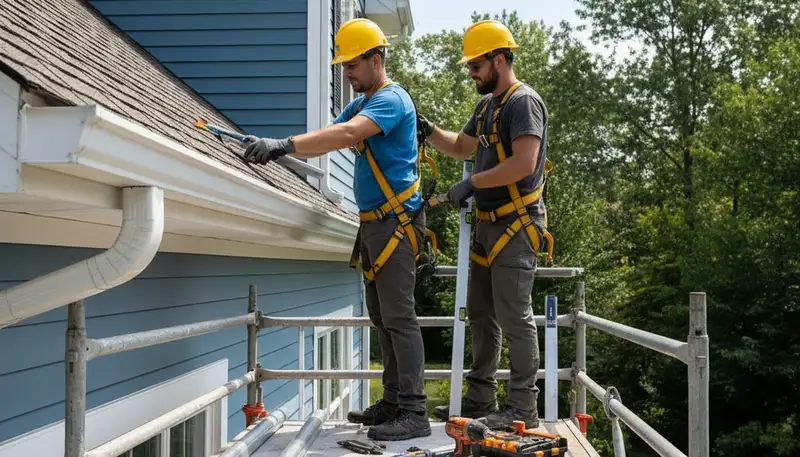 Denver, CO gutter repair service for leaks, sagging gutters, and storm damage by FX Remodeling & Exteriors