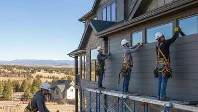 Vinyl siding installation in Denver, CO for a residential home exterior