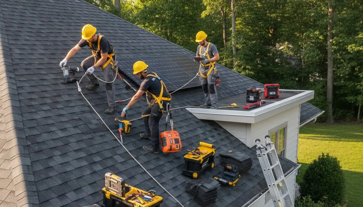 Denver, CO siding and roof repair service by FX Remodeling & Exteriors on a home exterior