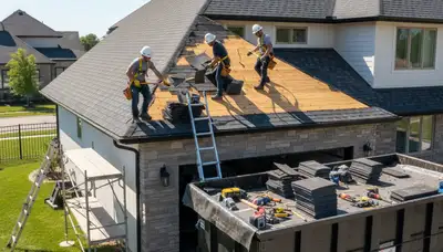 Denver, CO siding contractor installing vinyl siding on a home exterior