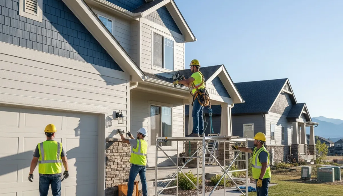 Vinyl siding installation in Denver, CO for a residential home exterior