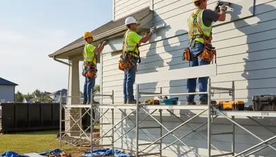 Vinyl siding installation on a Denver, CO home by FX Remodeling & Exteriors