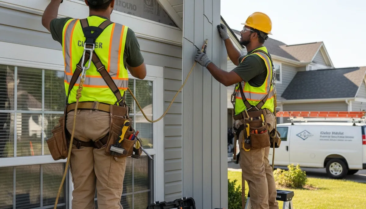 Denver, CO vinyl siding repair on a home exterior by FX Remodeling & Exteriors