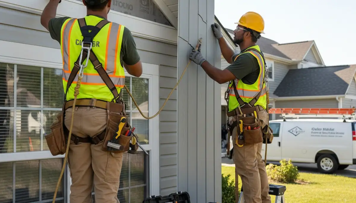 Denver, CO vinyl siding repair on a home exterior by FX Remodeling & Exteriors