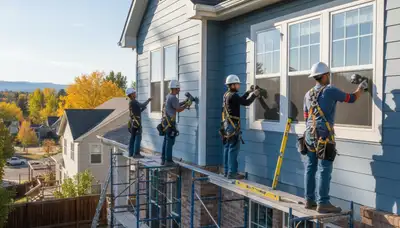 Vinyl siding installation for a Denver, CO home by a professional siding contractor